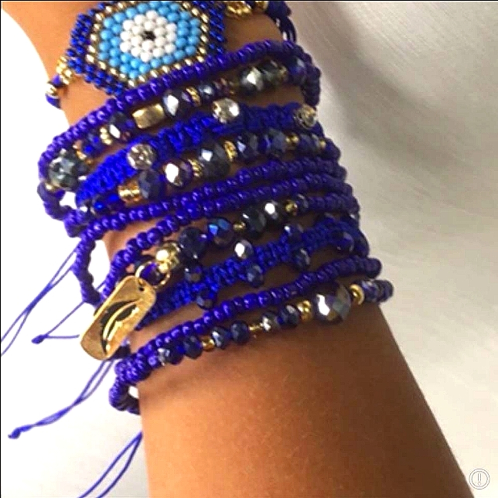 Blue Stackable Bracelets